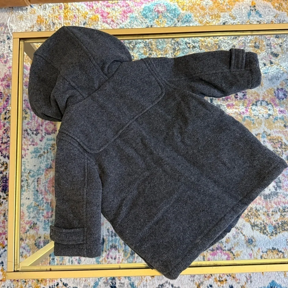 Janie and Jack Charcoal Gray Wool Toggle Coat (6-12M Baby)